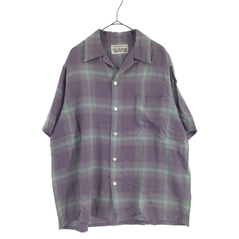 WACKO MARIA (ワコマリア) OMBRE CHECK OPEN COLLAR RAYON SHIRT S/S