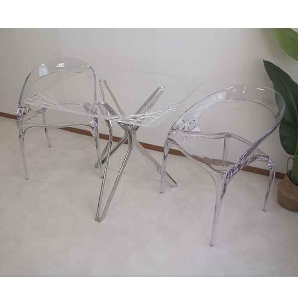 デザインテーブル アクリル 国内製造 直径800mm 80cm アクリルチェア 2