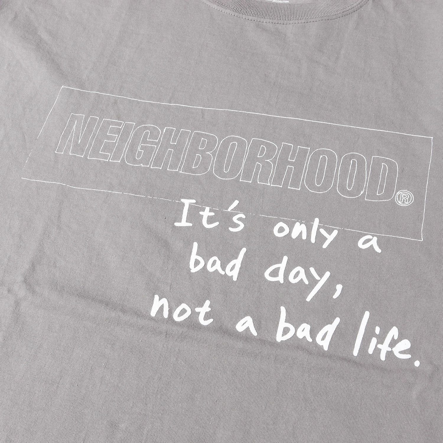 NEIGHBORHOOD ネイバーフッド Tシャツ サイズ:M 22SS ボックスロゴ クルーネック 半袖 Tシャツ NH-14 / C-TEE.  SS チャコール トップス カットソー ストリート ブランド