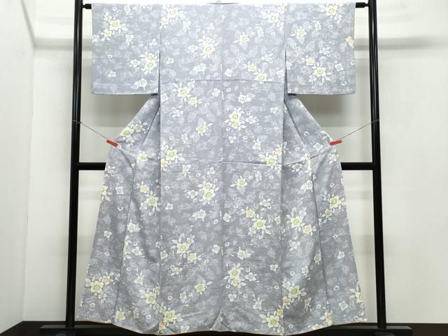 リアリスティックな 平和屋着物●上質な小紋 枝花文 正絹 CAAX1141vf