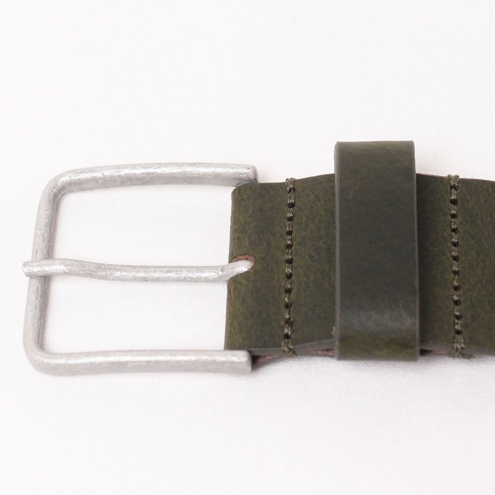 DIESEL カーキ ベルト Dロゴバックル DIESEL (ディーゼル) Dロゴバックル レザー ベルト