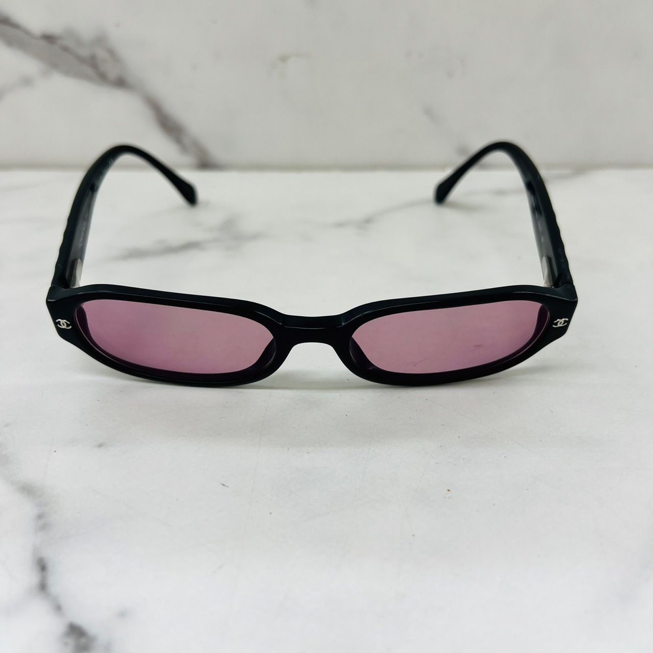 CHANEL メガネ 眼鏡 3052-B ラインストーン ココマーク ブラック