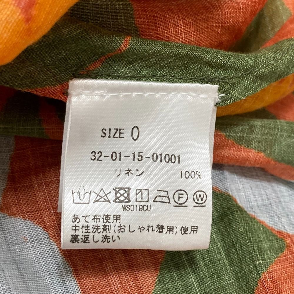 美品 LEE MATHEWS リーマシュー リネン フラワープリント 長袖