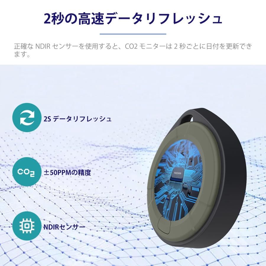 ポータブル二酸化炭素検出器 高精度