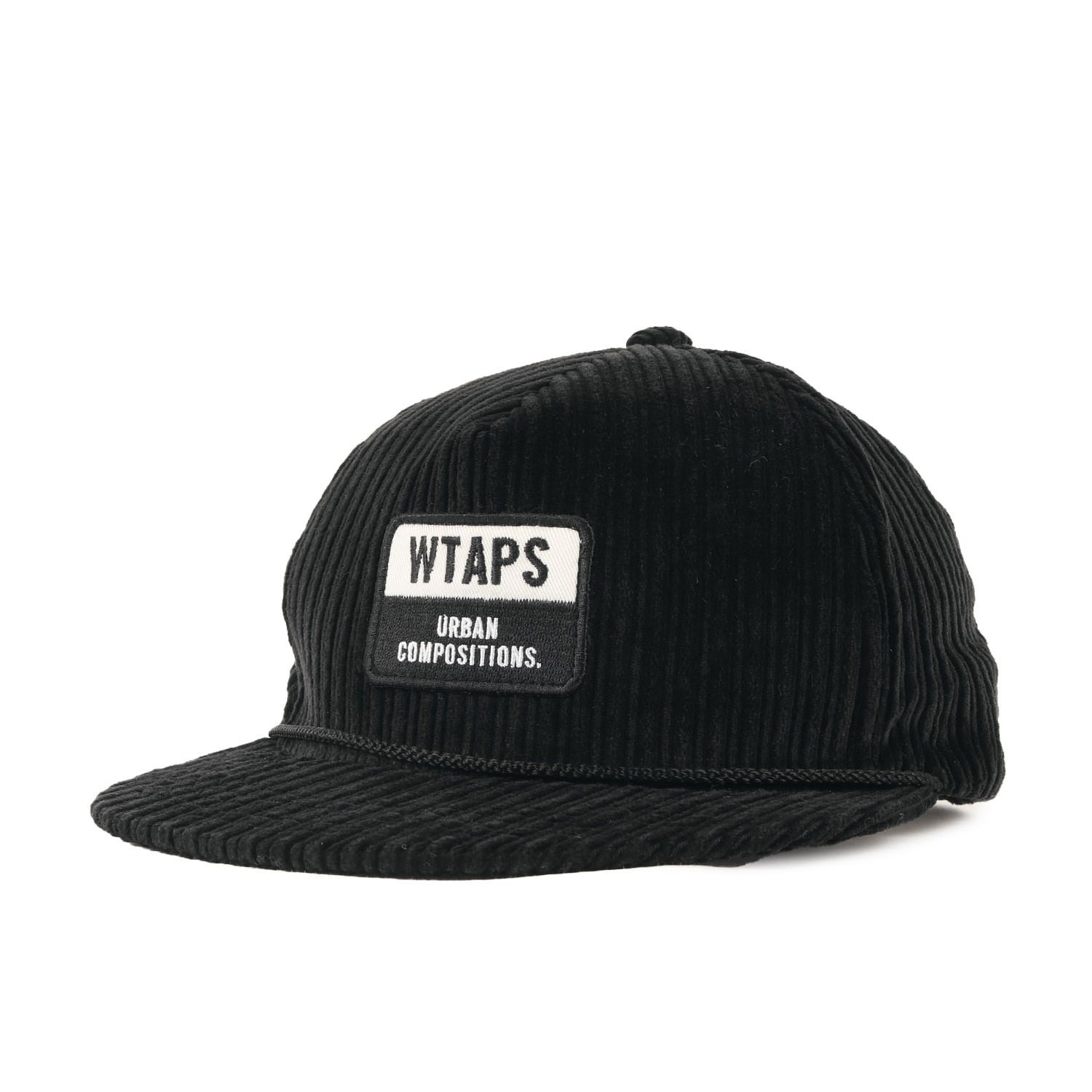 WTAPS ダブルタップス キャップ ワッペン付き コーデュロイ 5パネルキャップ MILITIA / CAP ブラック 黒 帽子 【メンズ】