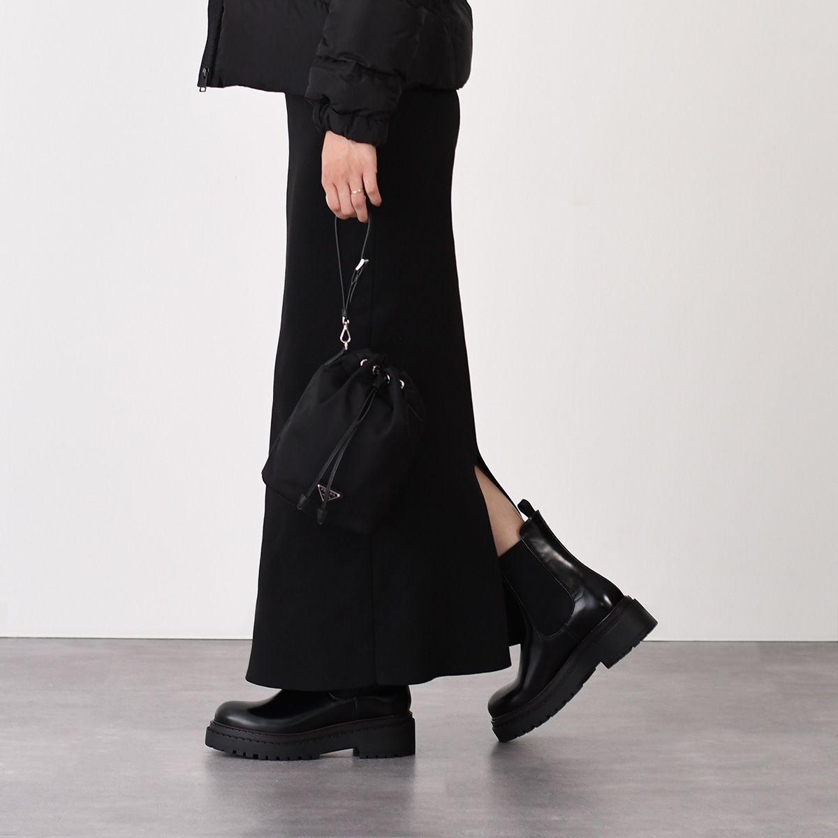 PRADA プラダ ブーツ シューズ レザー チェルシーブーツ 1T744N ULR 