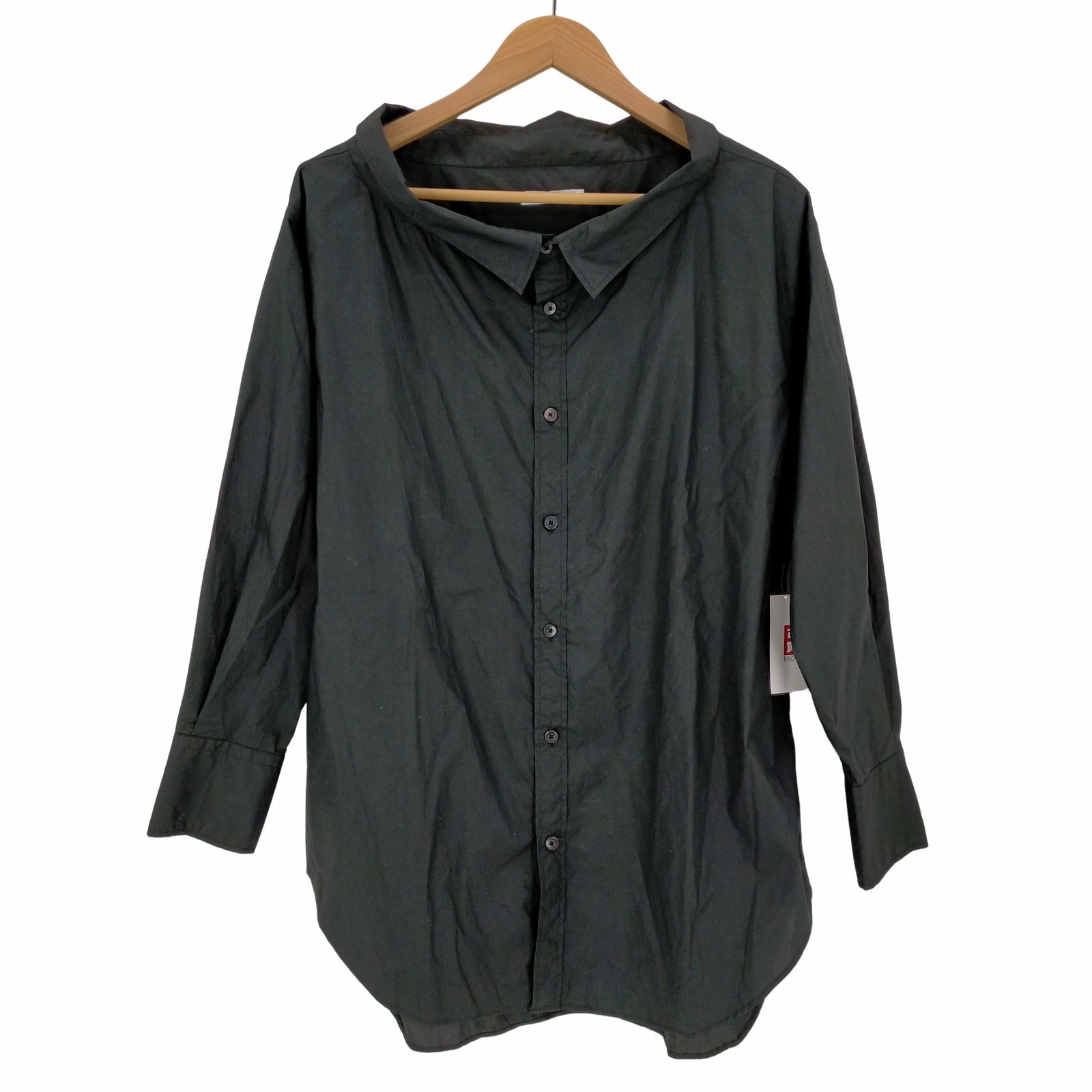プラージュ plage de charme ワイドカラー ロングシャツ レディース 