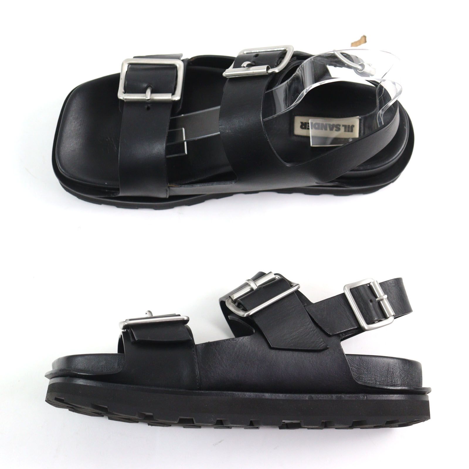 41 5 HERMES(エルメス) イズミール スリッパ ノワール (ブラック