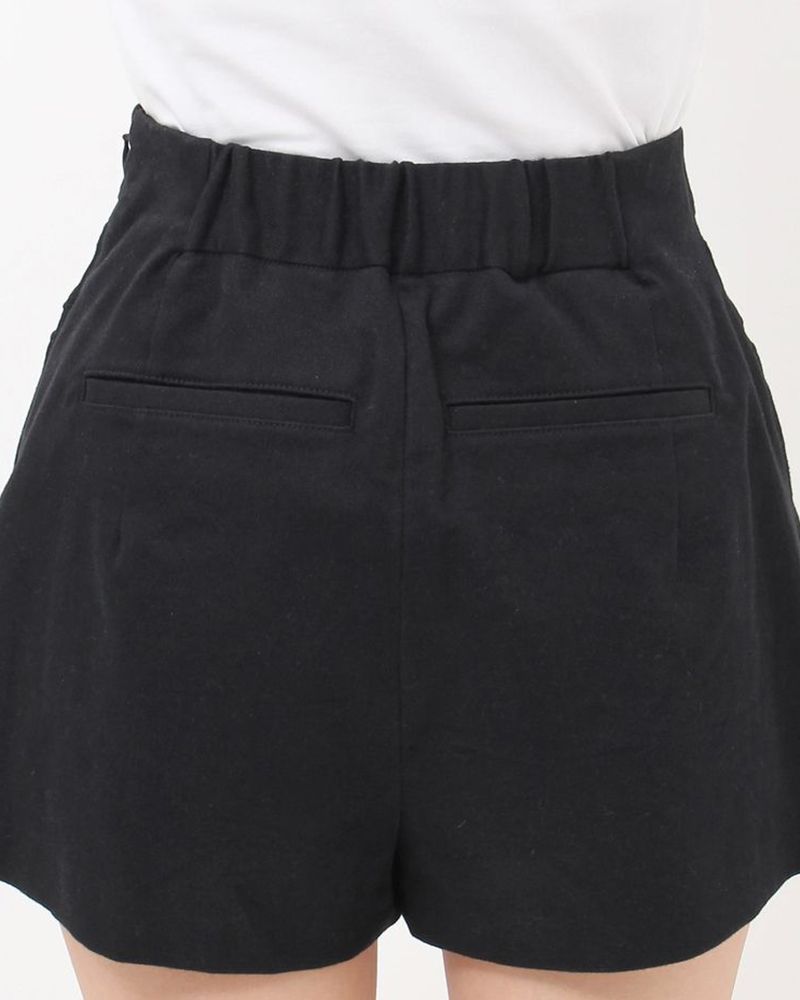 ハイウエストボタンショートパンツ