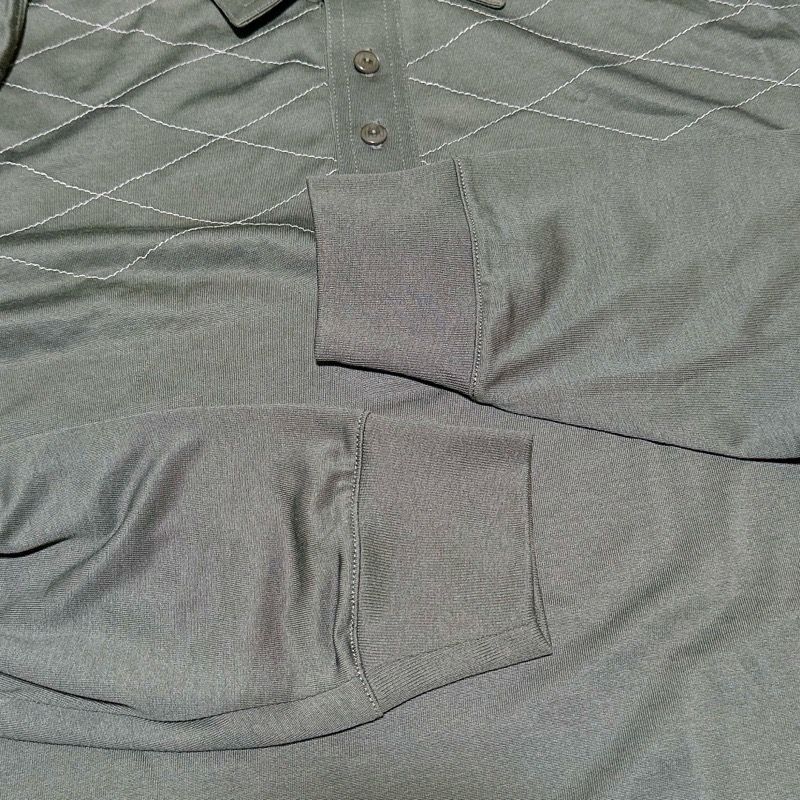 Travis Mathew トラヴィスマシュー 長袖 ワンポイント ポロシャツ メンズ Mサイズ ゴルフウェア グレー ペルー製 Travis Mathew トラヴィスマシュー 長袖 ワンポイント