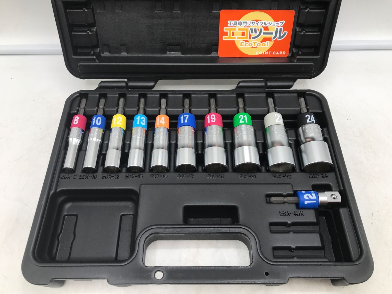 TOP|トップ 電動ドリル用アルファソケットセット 11本組 EDX-824AS IT8QDWLELY5U エコツール岡崎岩津店 M01
