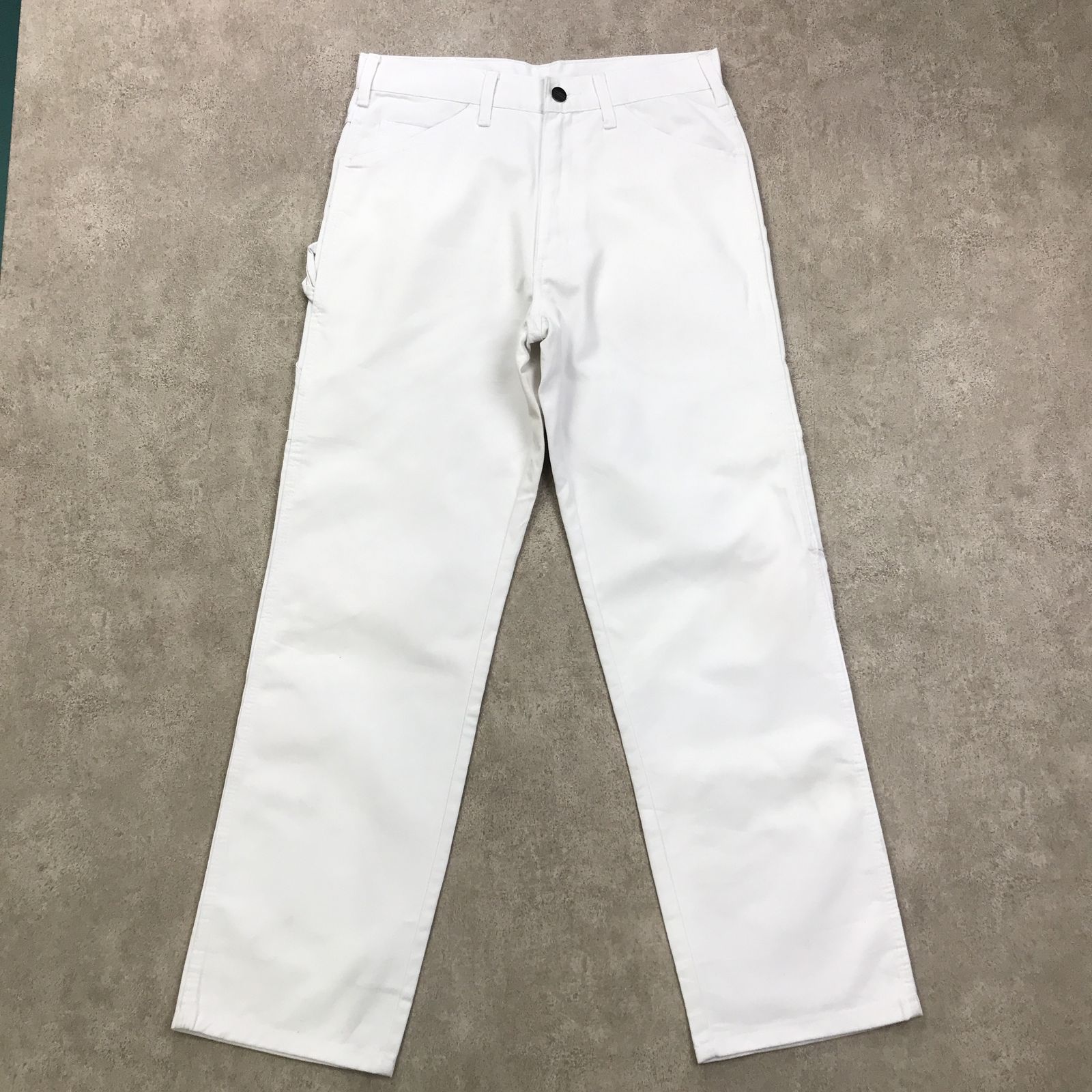 【物流センター】 中古 パンツ 90年代 CRAFTMAN デッドストック ホワイトペインターパンツ フラッシャー付き 30×30 ホワイト 【906】