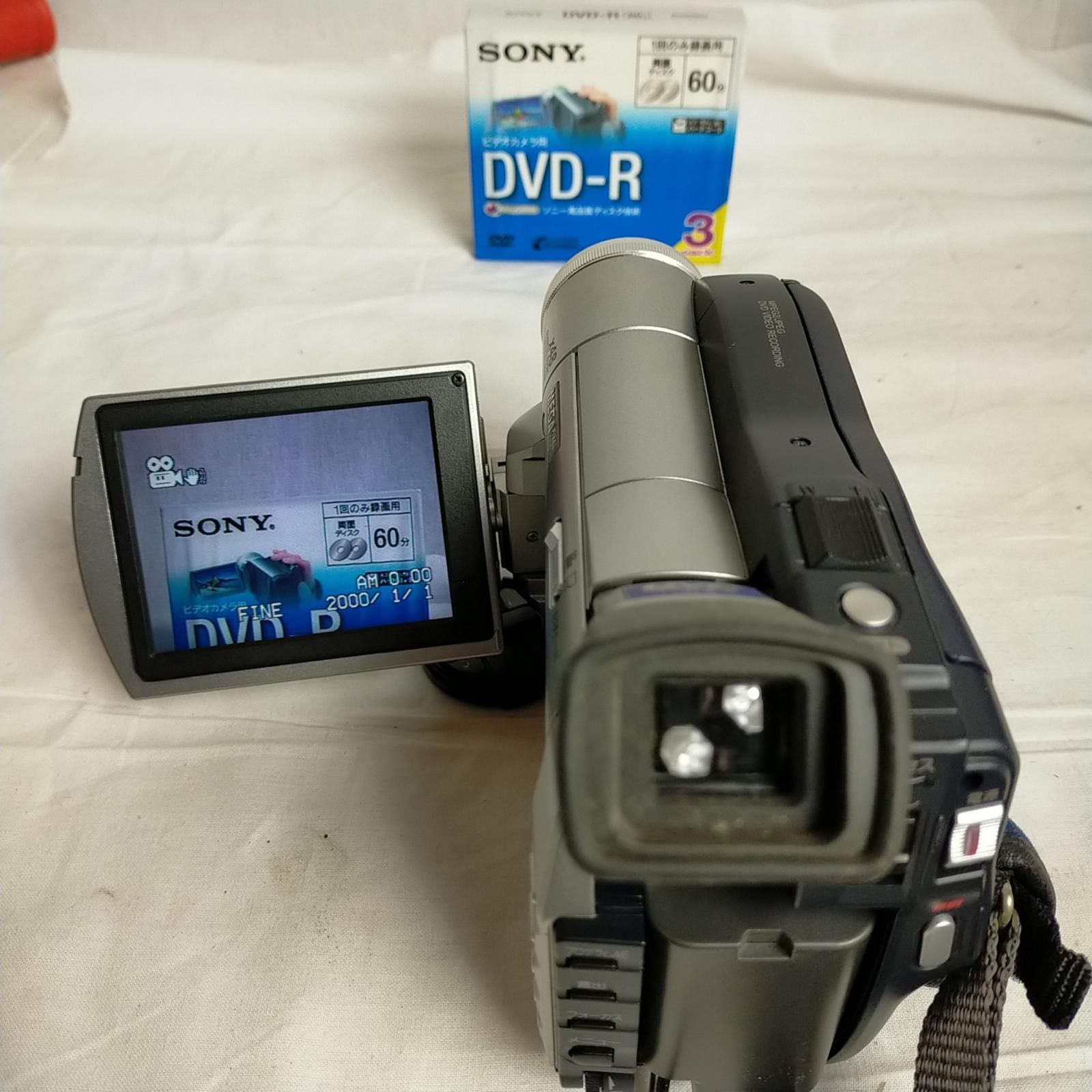 通電確認☆DVDビデオカメラ HITACHI 日立 [ DZ-MV100 ] 生DVDーRディスク3パック有 充電器u0026バッテリー＆リモコン付き  返品不可【中古】 - メルカリ