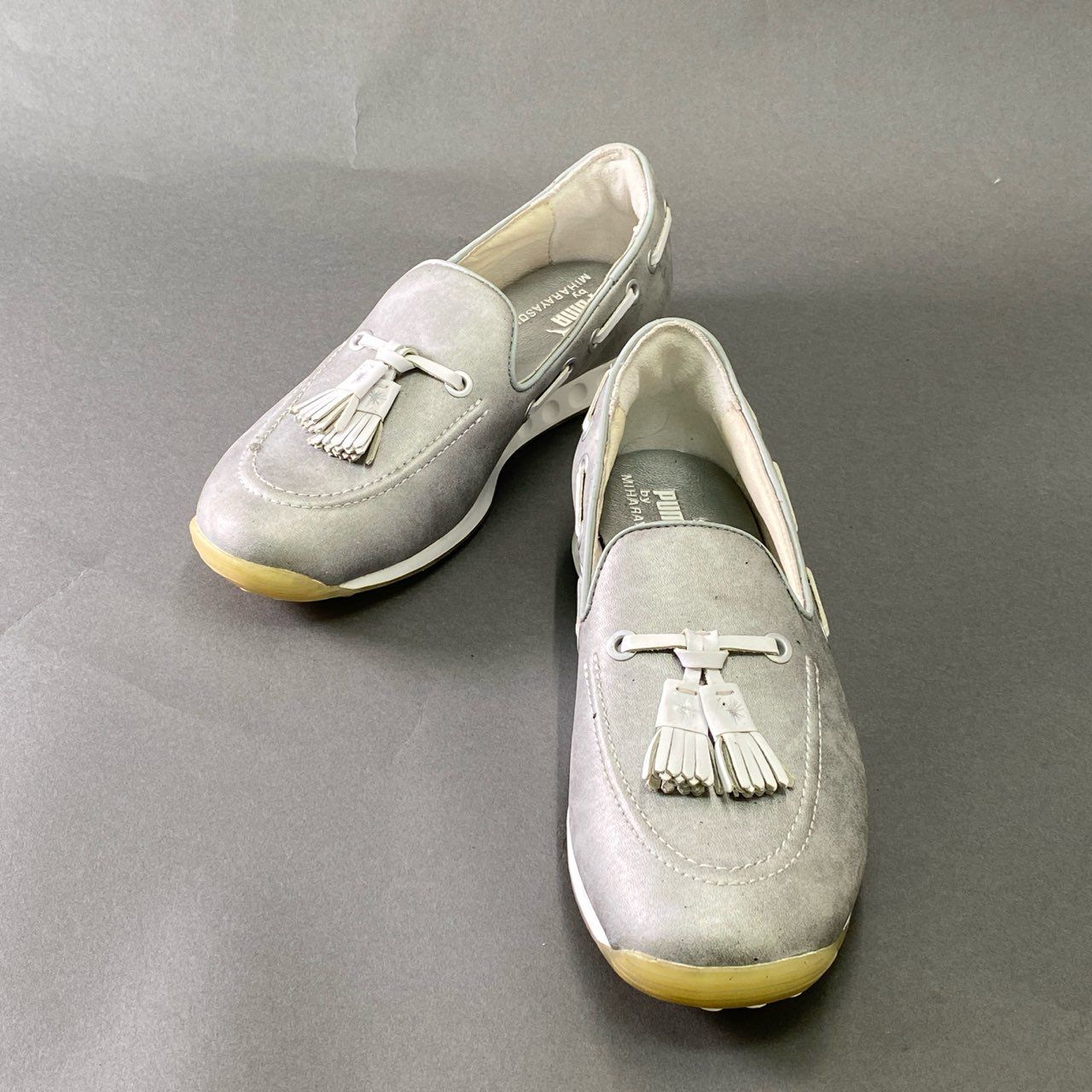 美品】ミハラヤスヒロ 24.5 ローファー 革靴 スタッズ フリンジ