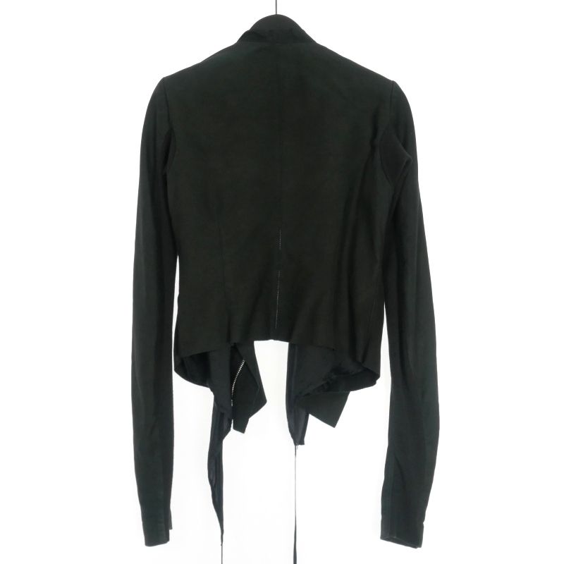 Rick owens デトロイトラムレザー　レザージャケット【40】ダークグレー 国内在庫】RICK OWENS ラムレザー ボンバージャケット 48 (RICK