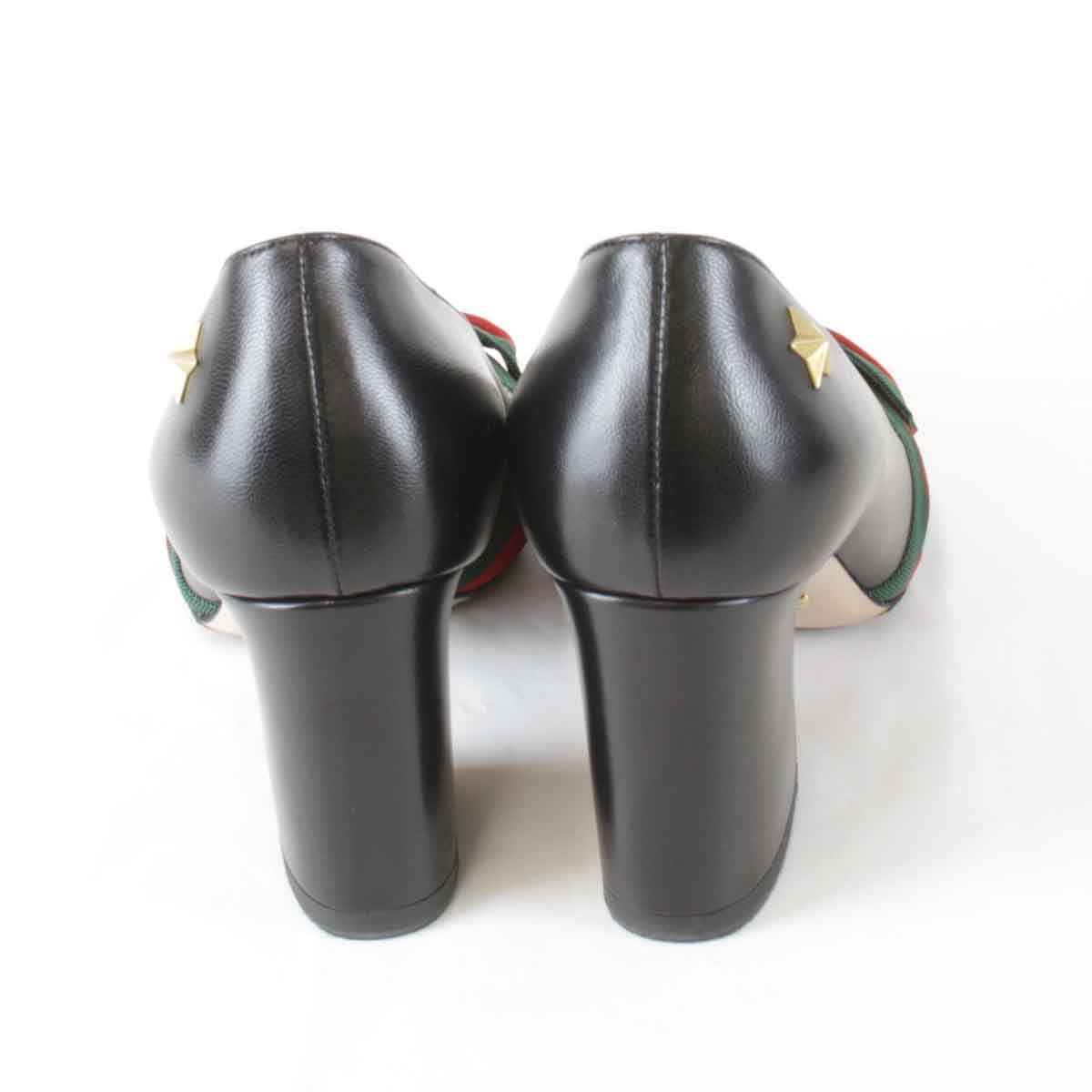 美品『USED』 グッチ シェリーラインパンプス 34 1/2 パンプス レザー