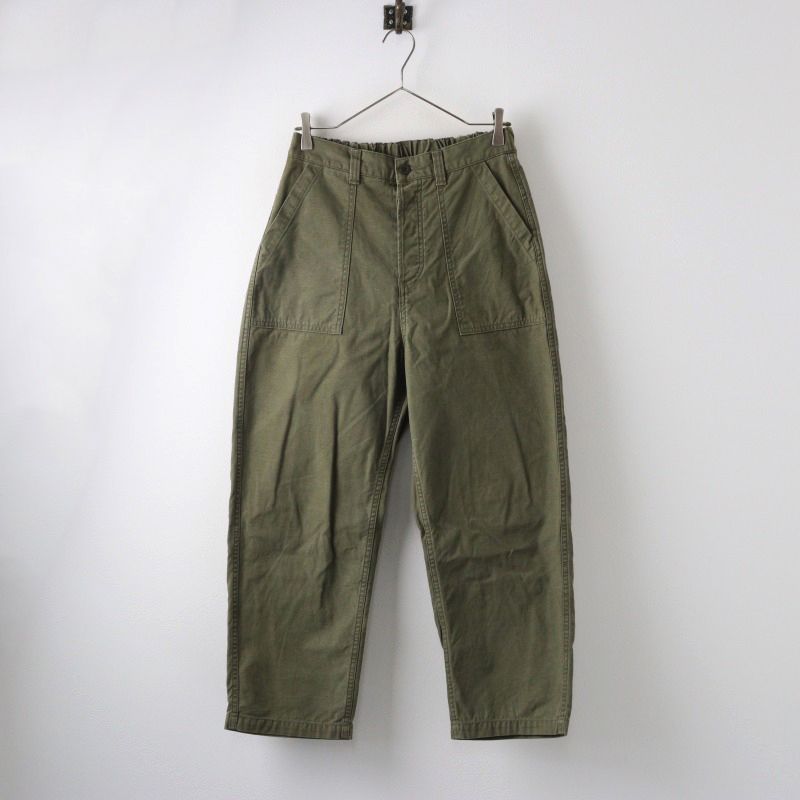 2025AW ジャーナルスタンダードラックス JOURNAL STANDARD luxe バックサテンベイカーパンツ S|カーキ ボトムス 2400014431063