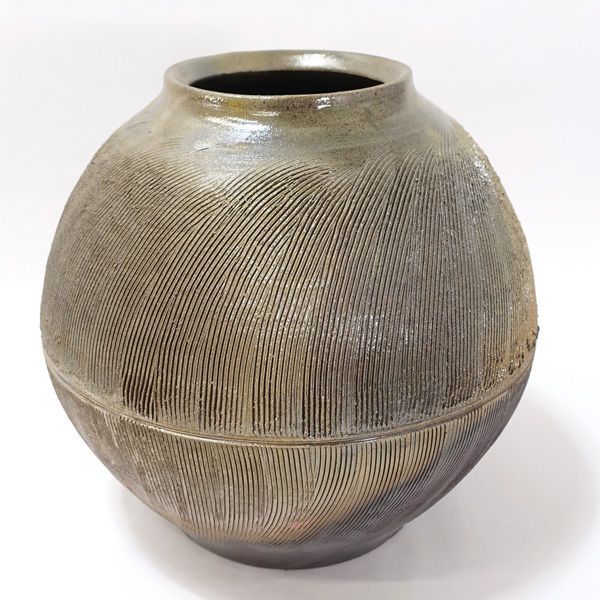 直作窯 花入 花瓶 壺 丹波焼 立杭焼 丹波立杭焼 ヴィンテージ 骨董