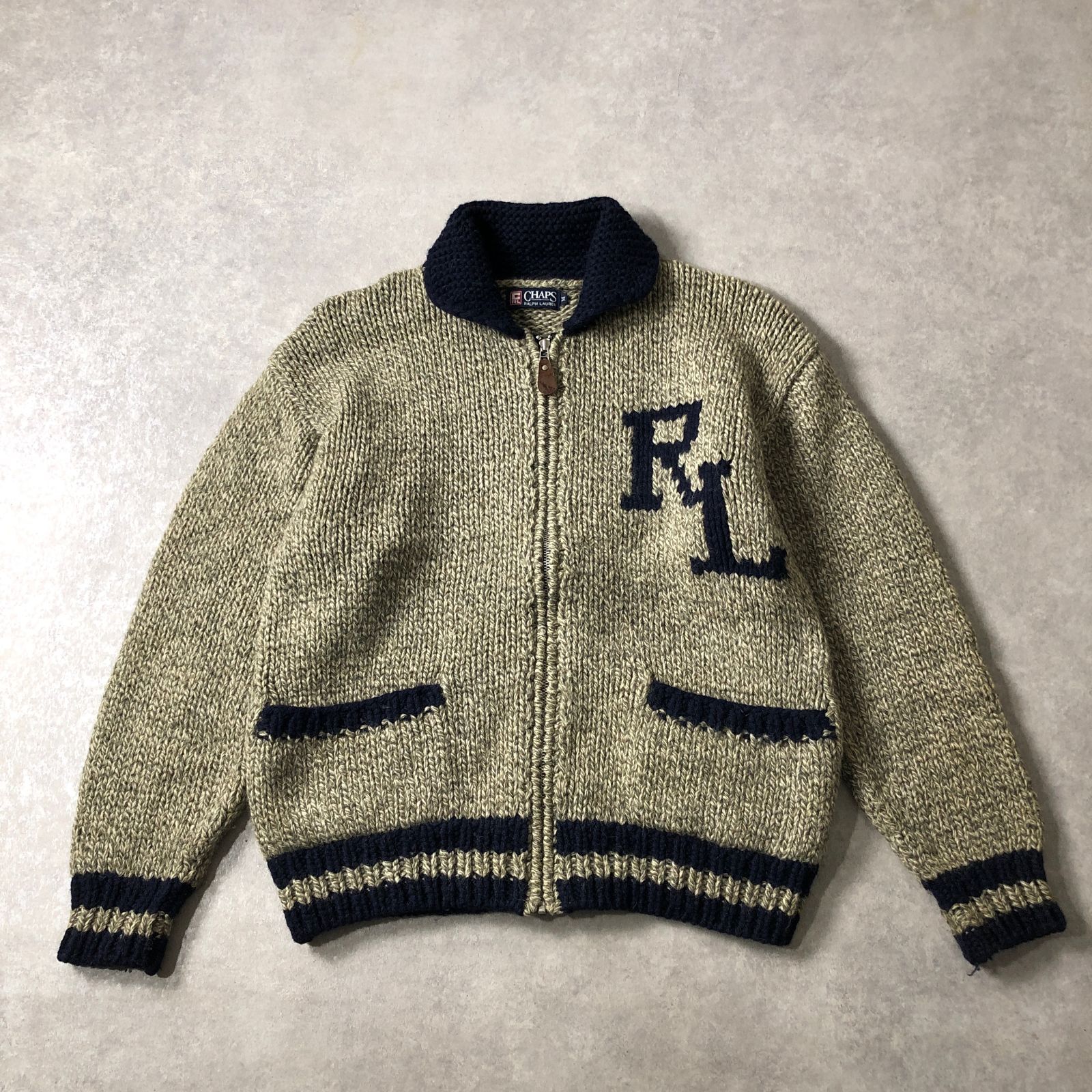 希少 90年代 RALPH LAUREN POLO BEAR カウチン ニット ジャケット