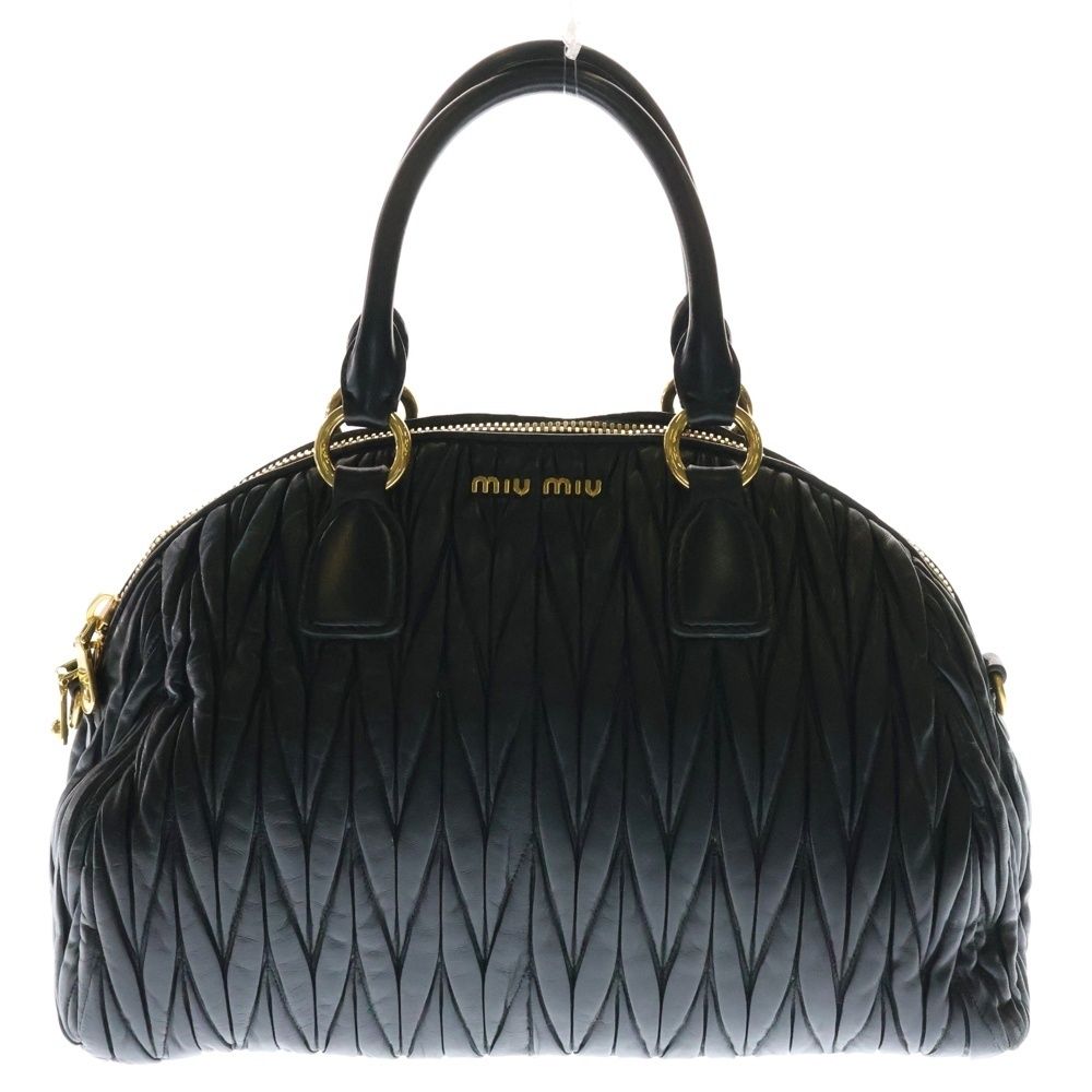 K*p様 ✳︎良品✳︎miumiu マテラッセ ブラック ゴールドロゴ 三つ折り K*p様 ✳︎良品✳︎miumiu マテラッセ ブラック ゴールドロゴ 三