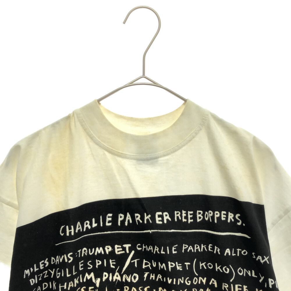 VINTAGE ヴィンテージ 1993 Neues Museum JEAN-MICHEK BASQUIAT Discography One ジャン ミシェル バスキア グラフィックプリント 半袖Tシャツ ホワイト