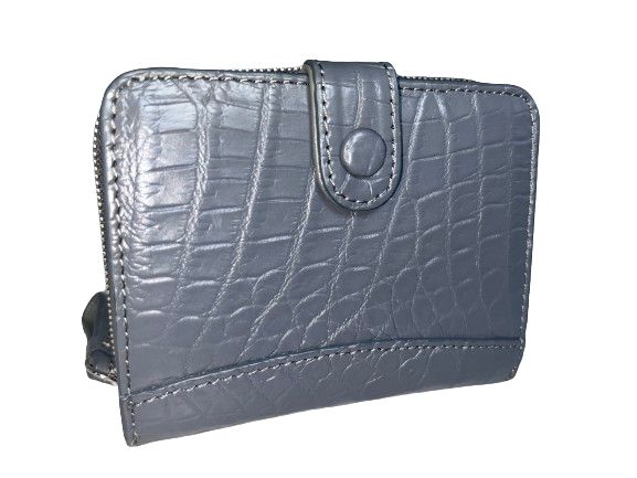 GUODI】 コンパクト 二つ折り 財布 クロコダイル 本革 レディース