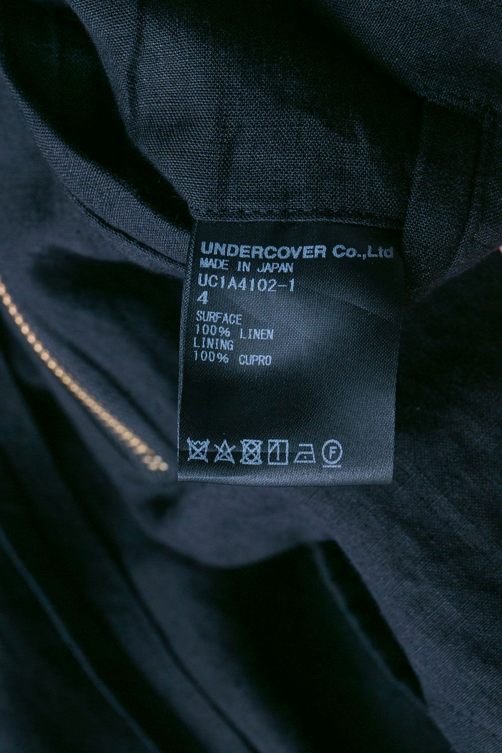 UNDERCOVER　アンダーカバー　高密度Li ZiP ジャケット　リネンジャケット