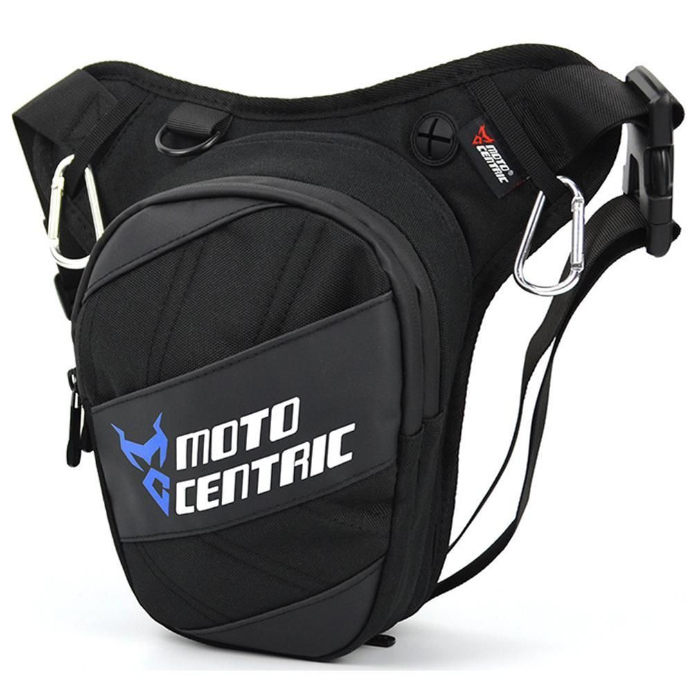 MC0127（ロゴ青色）バイク ウエストバッグ ベルトポーチ レーシングバッグ