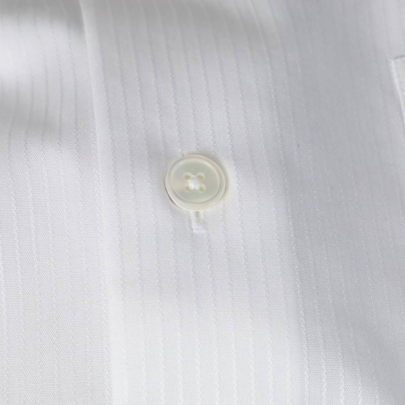 Paul Smith ポールスミス シャドーピンストライプ ボタンダウン ドレスシャツ 153203 ホワイト ビジネス カジュアル 長袖 シャツ L -281 WWW_KARIMZIABAT_FR