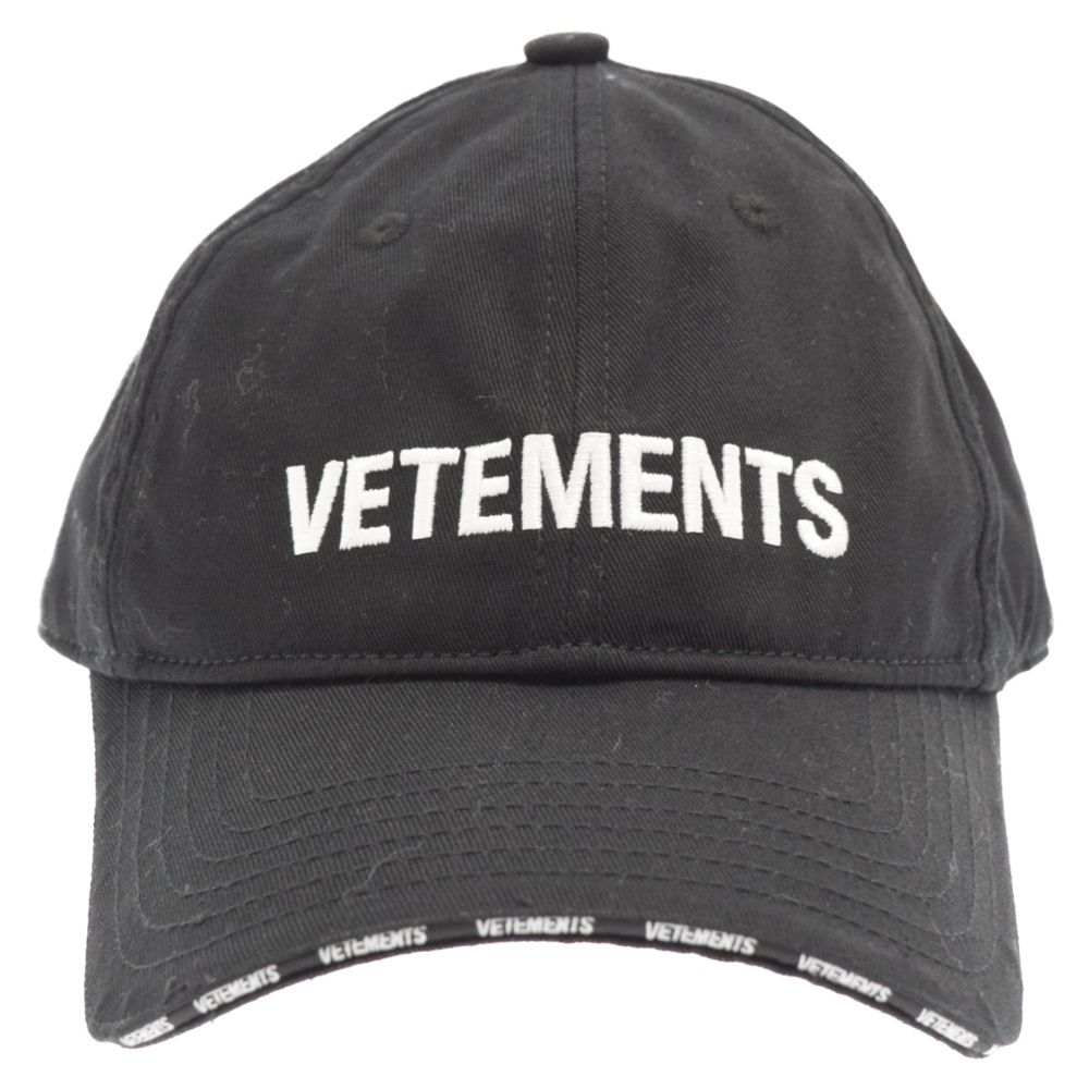 VETEMENTS (ヴェトモン) ロゴ刺繍ベースボールキャップ UE52CA100B