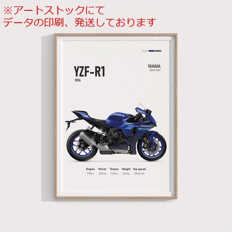 mz ポスター A1 サイズ (~A4まで対応可) ヤマハ YZF-R1 2024 ポスター オートバイアート ハイパーカー&スーパーバイク アート装飾 愛好家デザインへのプレゼントに最適 ホームデコレーション