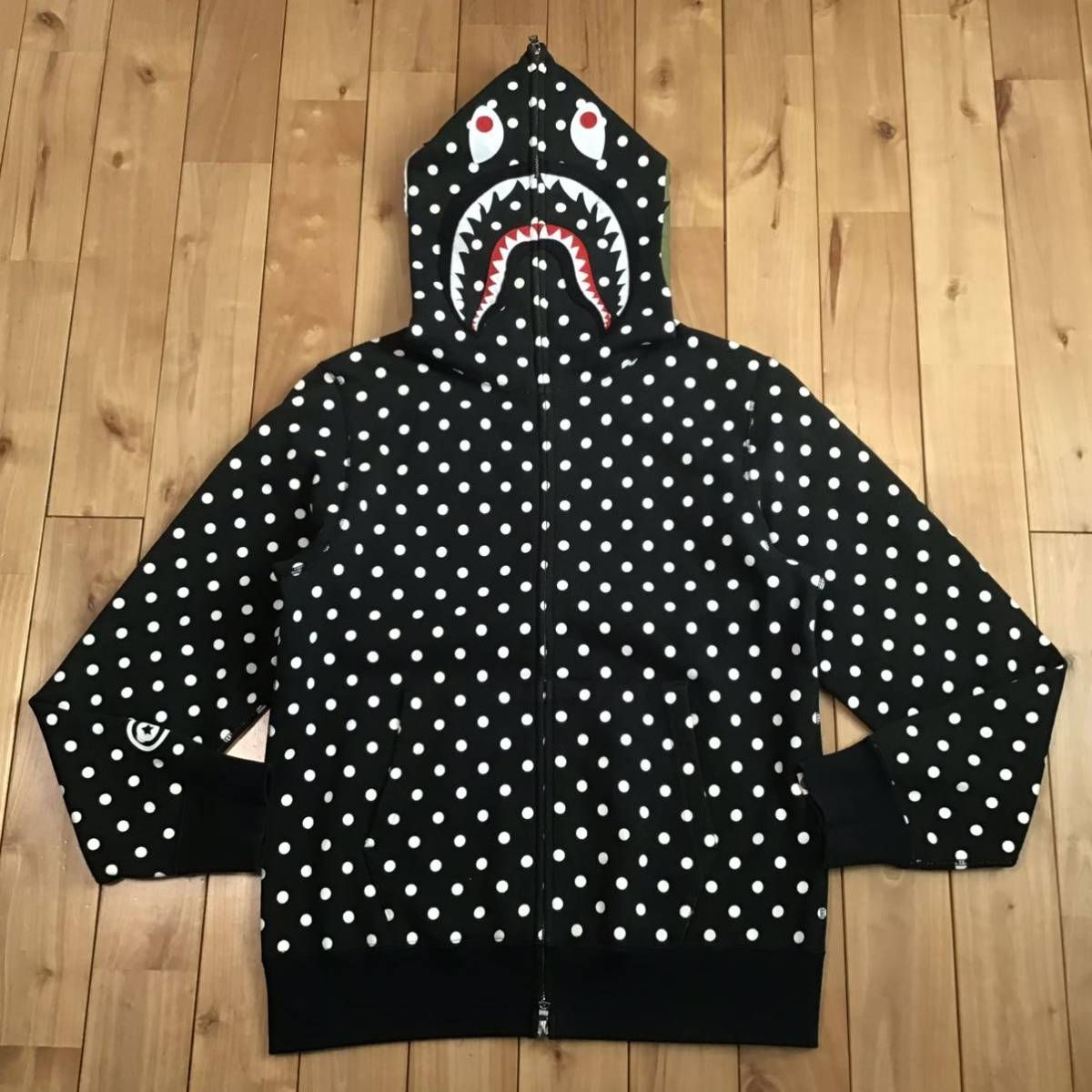 ドット シャーク パーカー Mサイズ ブラック Dot shark full zip 
