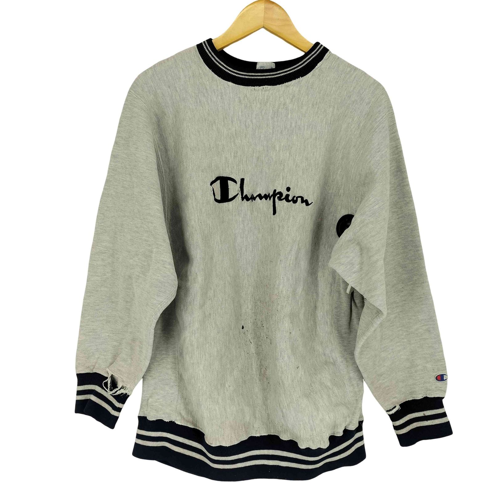 チャンピオン Champion 90s MADE IN USA REVERSE WEAVE フロントロゴ刺繍スウェット メンズ JPN：XL 
