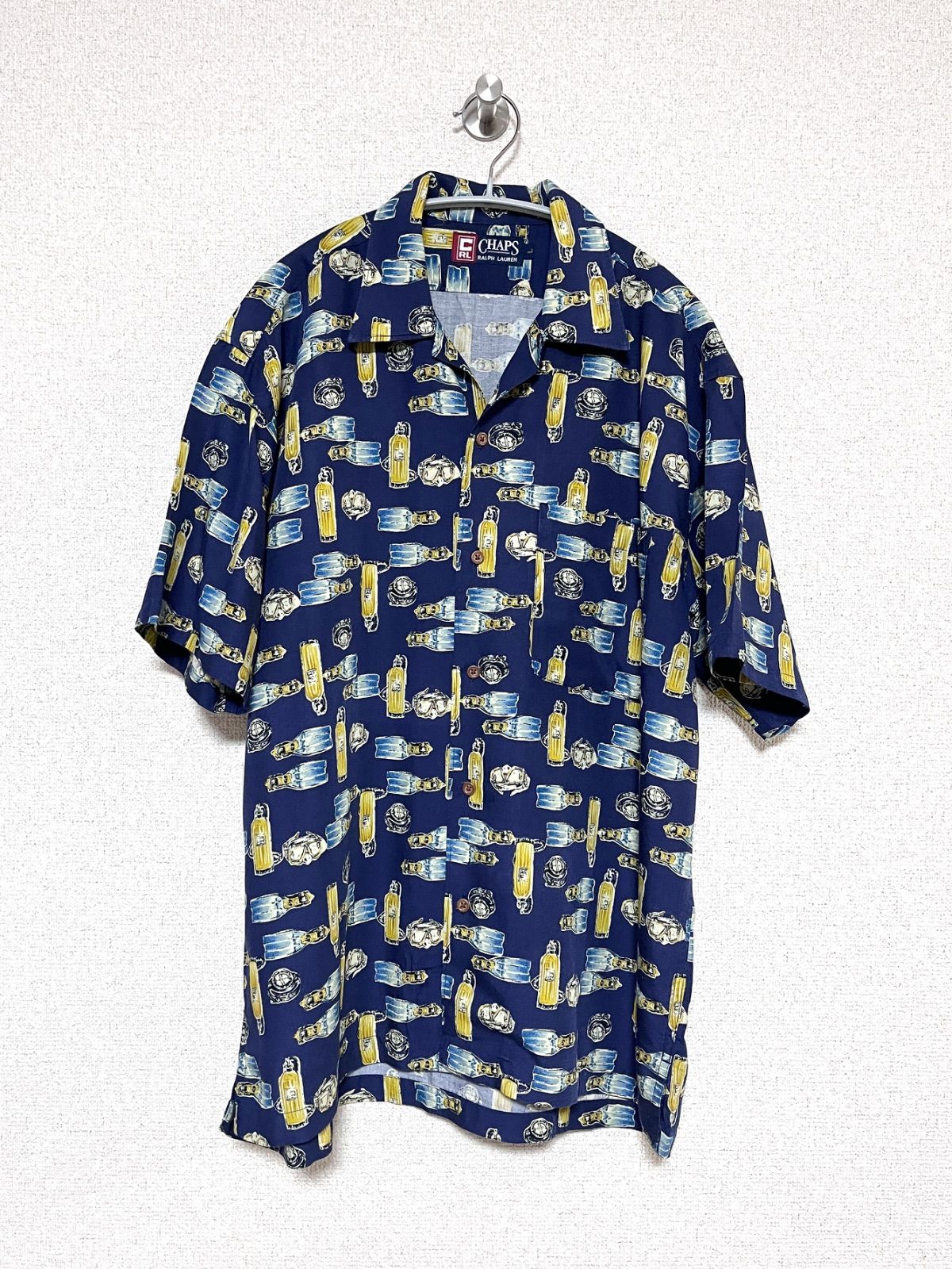 CHAPS RALPH LAUREN 総柄　開襟　オープンカラーシャツ チャップスラルフローレン CHAPS Ralph Lauren 90s 総柄