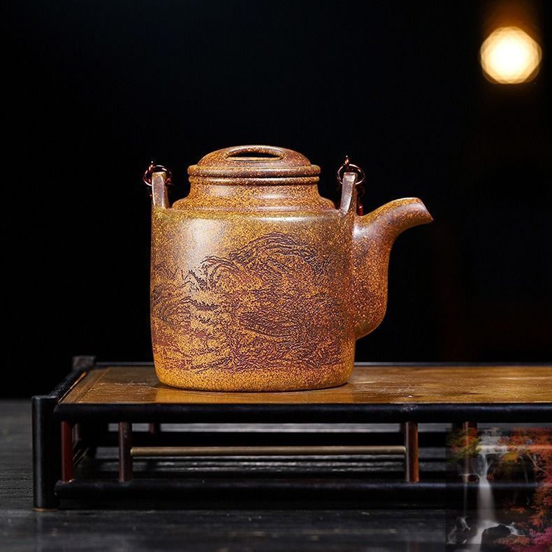 美品・新品未使用】茶壷 急須 紫砂壺 ティーポット 常滑焼 紫砂茶器 唐 