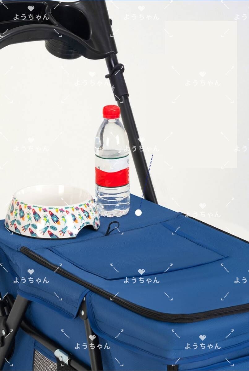新入荷 ペットカート折りたたみ軽量ペット4輪ホルダー収納耐荷重15kg中型犬小型犬介護用散歩用犬猫カートシニア犬