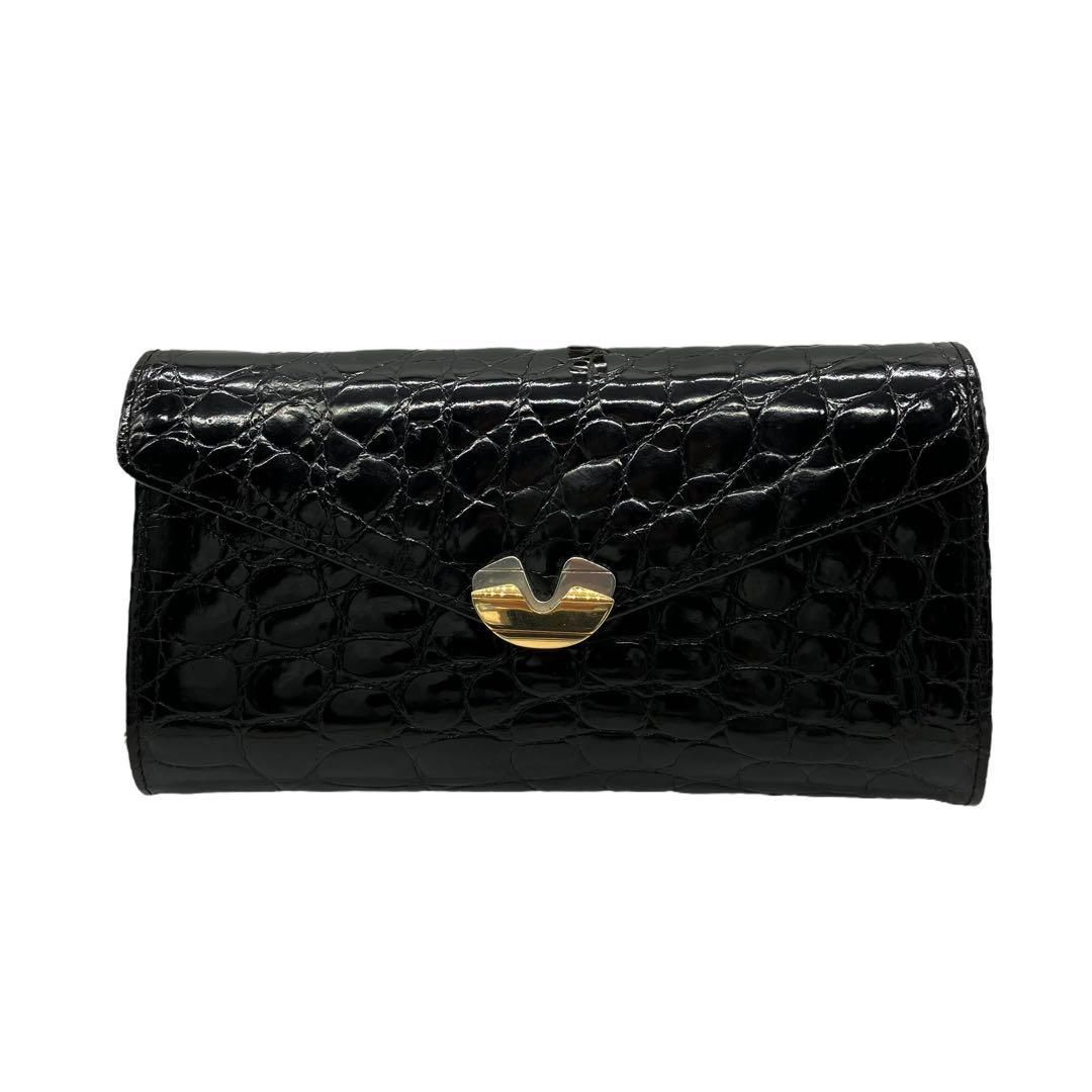 良品 2131 クロコダイル ショルダーバッグ チェーンショルダー  