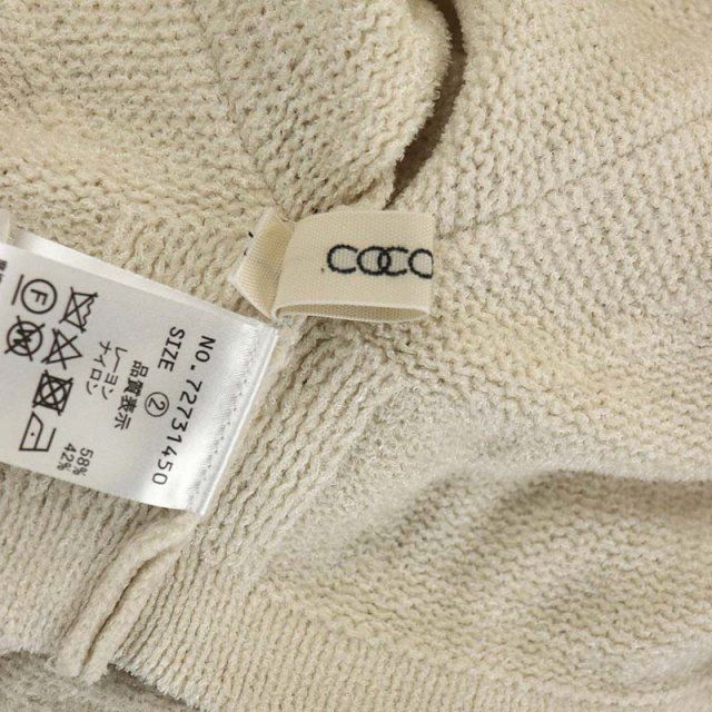 ココディール COCO DEAL 22AW モールヤーンショートハイネックニット