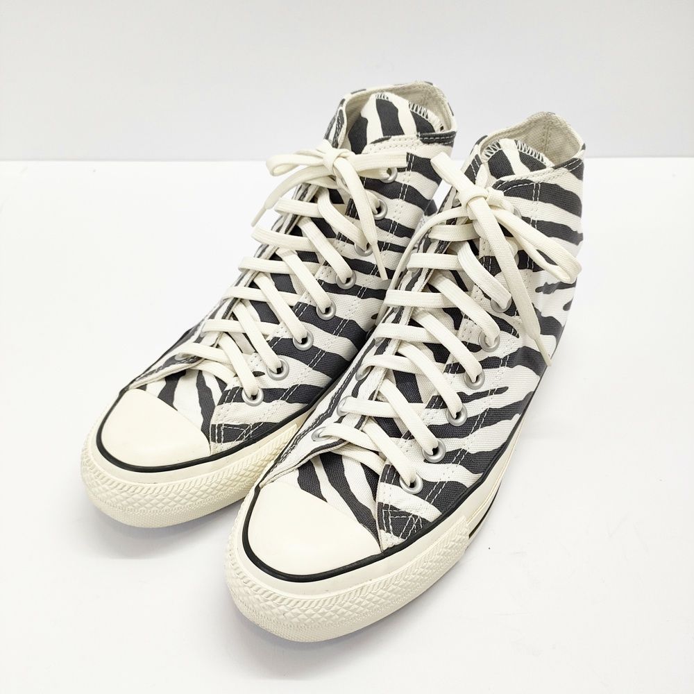 CONVERSE ALL STAR 100 ANIMALS HI 1SC230 ハイカット ゼブラ柄 サイズ26cm スニーカー ホワイト ブラック メンズ コンバース【中古】5-0109G