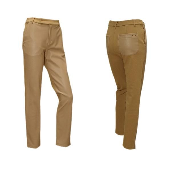 合皮×ニットパウダー裏起毛パンツ 005-75110