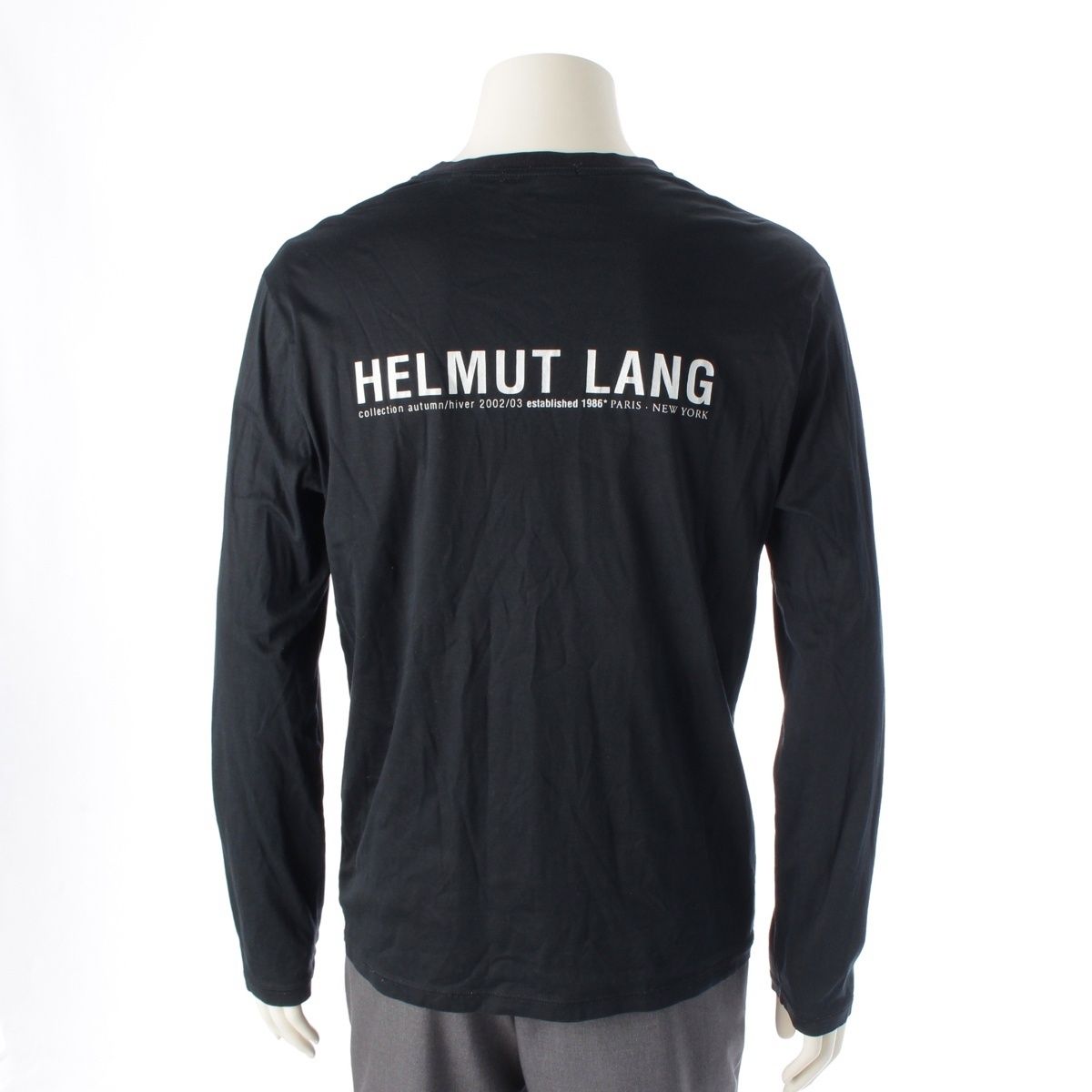 helmut lang New YorkロンT 本人期 02aw ヘルムートラング 02-03AW 本人期 コットン NEWYORK プリント ロング