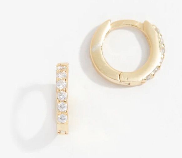 Ronherman取扱い】【Shashi】Katerina Pave Huggie Hoopピアス