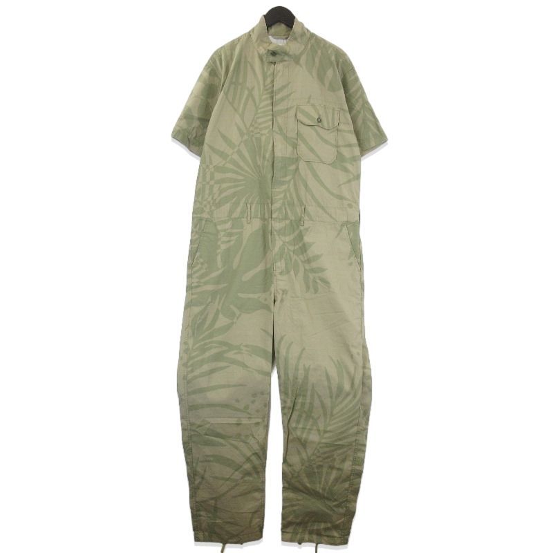 ENGINEERED GARMENTS エンジニアドガーメンツ オールインワン 半袖 総柄 コットン グリーン M71012475