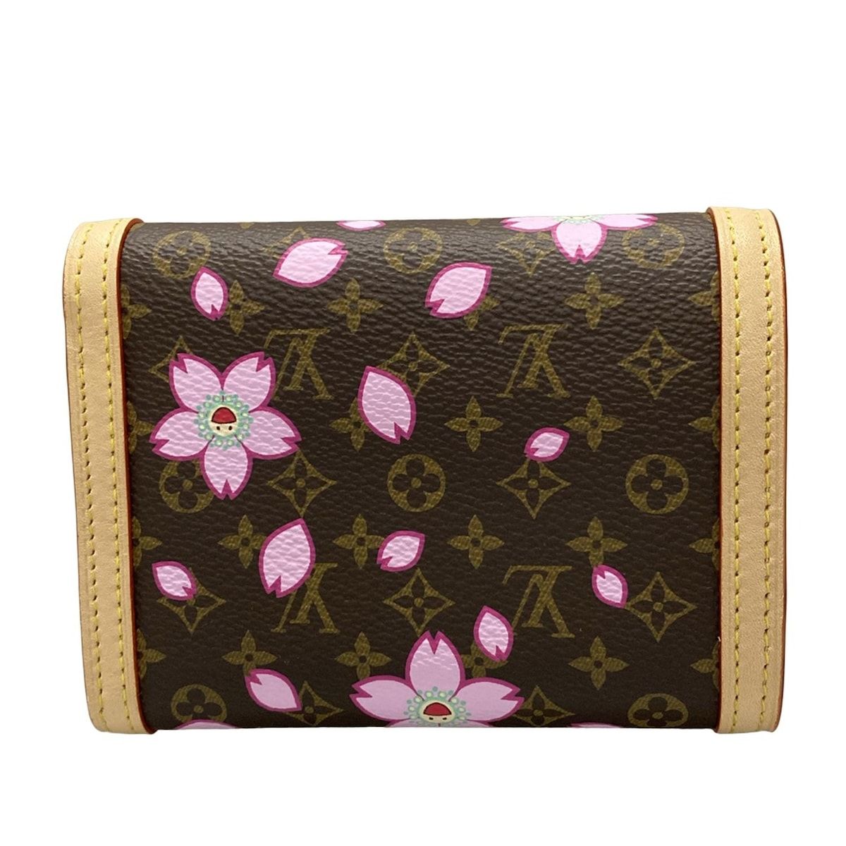 ルイヴィトン 3つ折り財布 モノグラムチェリーブラッサム美品 LV × TM  