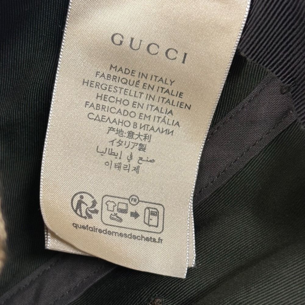 GUCCI グッチ 751400 25 GGキャンバス キャップ ブラウン ユニセックス  