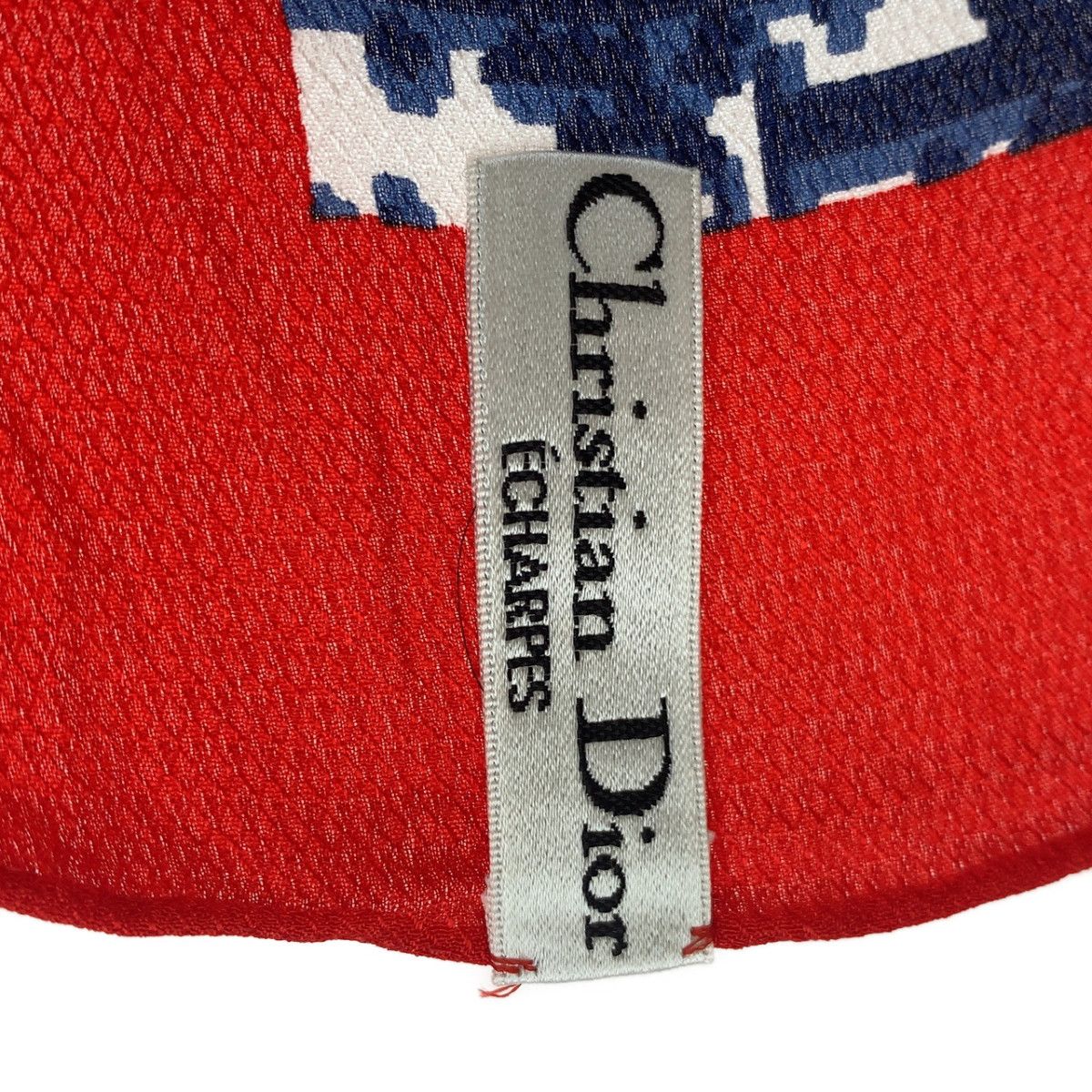 希少✨【クリスチャンディオール】トロッタースカーフ ネイビーレッド ヴィンテージ Christian Dior クリスチャンディオール トロッター スカーフ