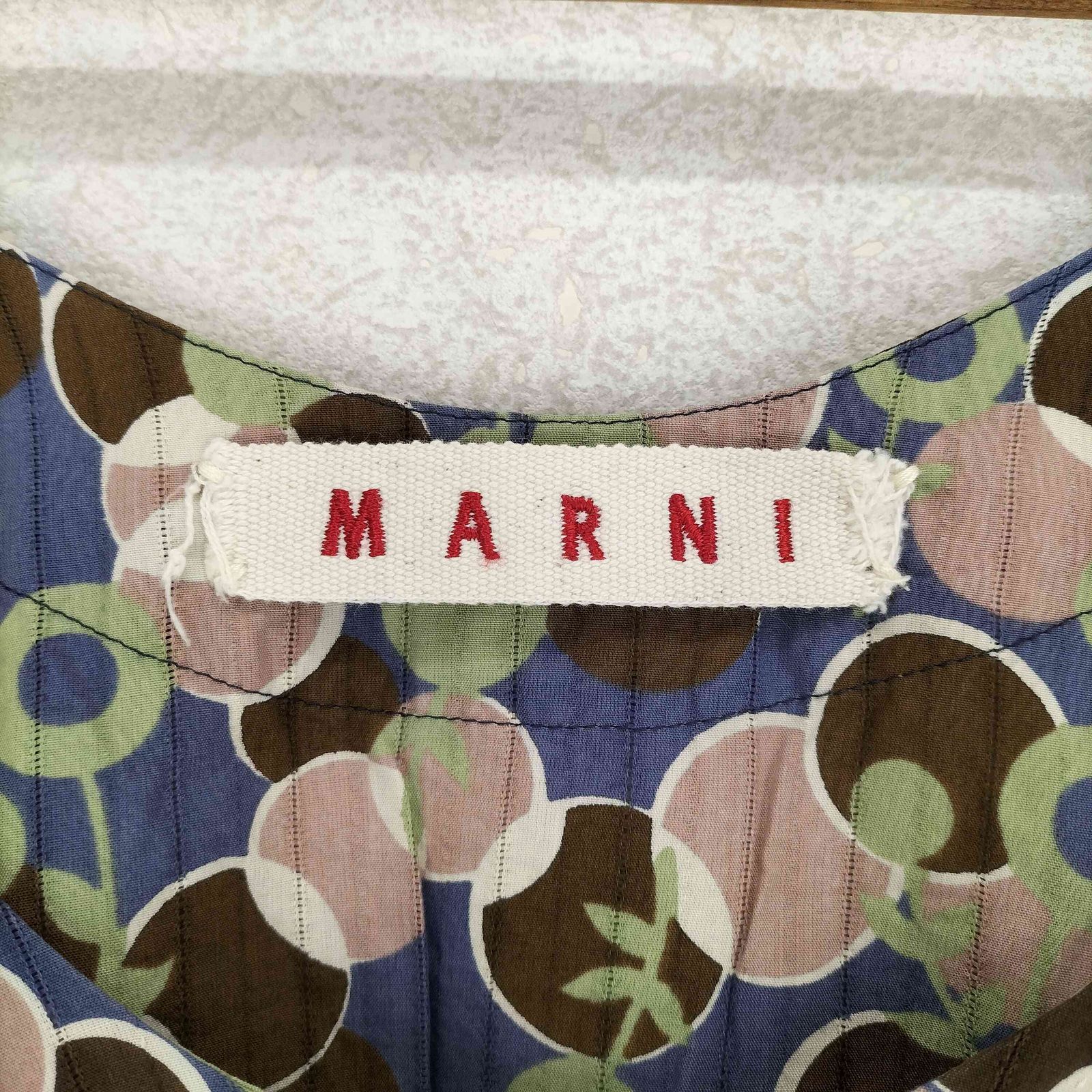marni のドローコード、最小サイズです マルニ MARNI サイドドローコード総柄ブラウス レディース 40