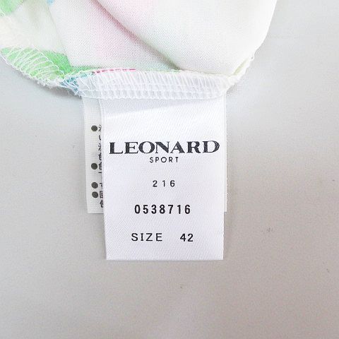 レオナールスポーツ LEONARD SPORT 花柄 七分袖 カットソー 42