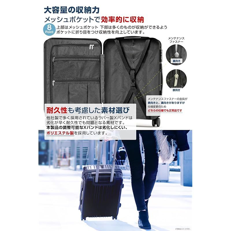 VELSKYF 客室乗務員監修 スーツケース キャリーケース キャリーバッグ 機内持ち込み キャスター交換 日本企業企画 一部パーツ無期限メーカー TSAダイヤルロック ダブルキャスター Sサイズ 1-3泊 2.8kg 37L ブラック 黒 0 DECORATOM_COM_BR