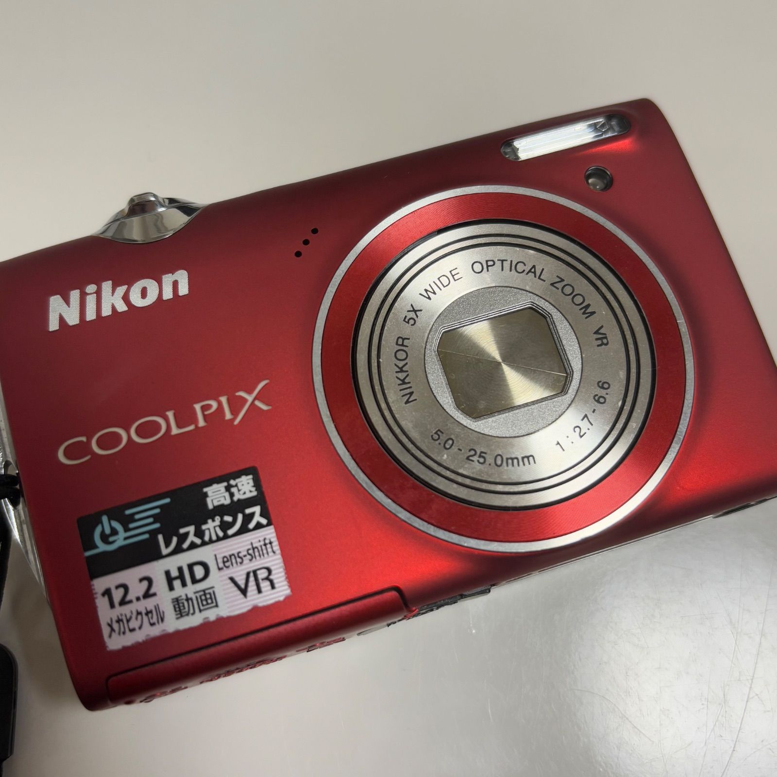 nikon COOLPIX S5100 RED 1220万画素 5倍ズーム 【公式通販】